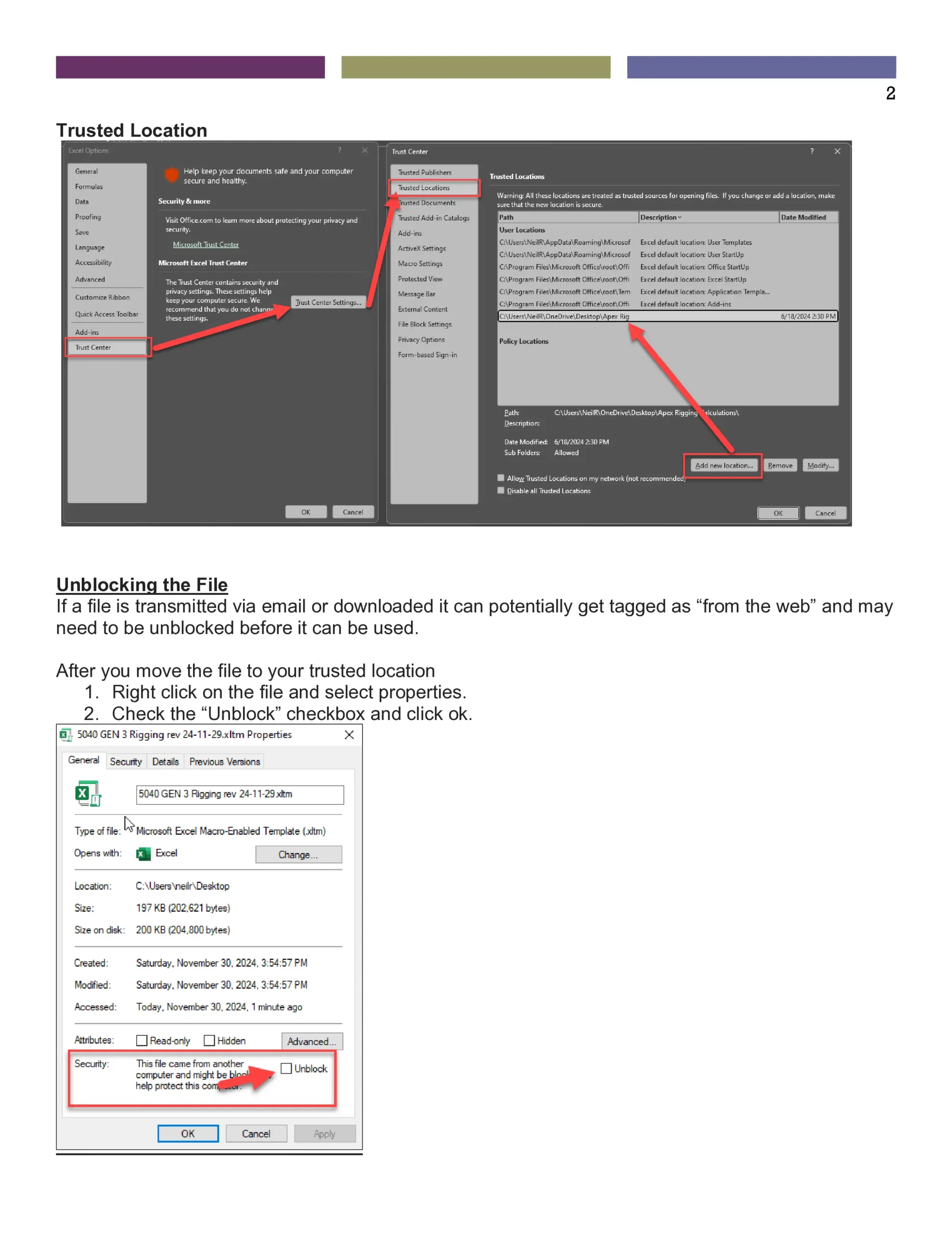 The Apex Gen3 Rigging Calculator Instructions Page 2